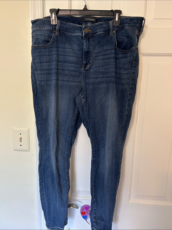 Liverpool Denim - Liverpool Dark Blue Women's Stretch Jeans Straight Leg